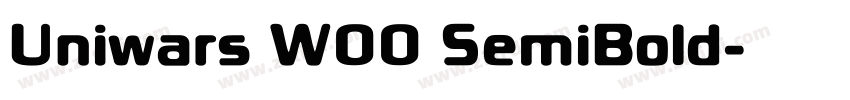 Uniwars W00 SemiBold字体转换